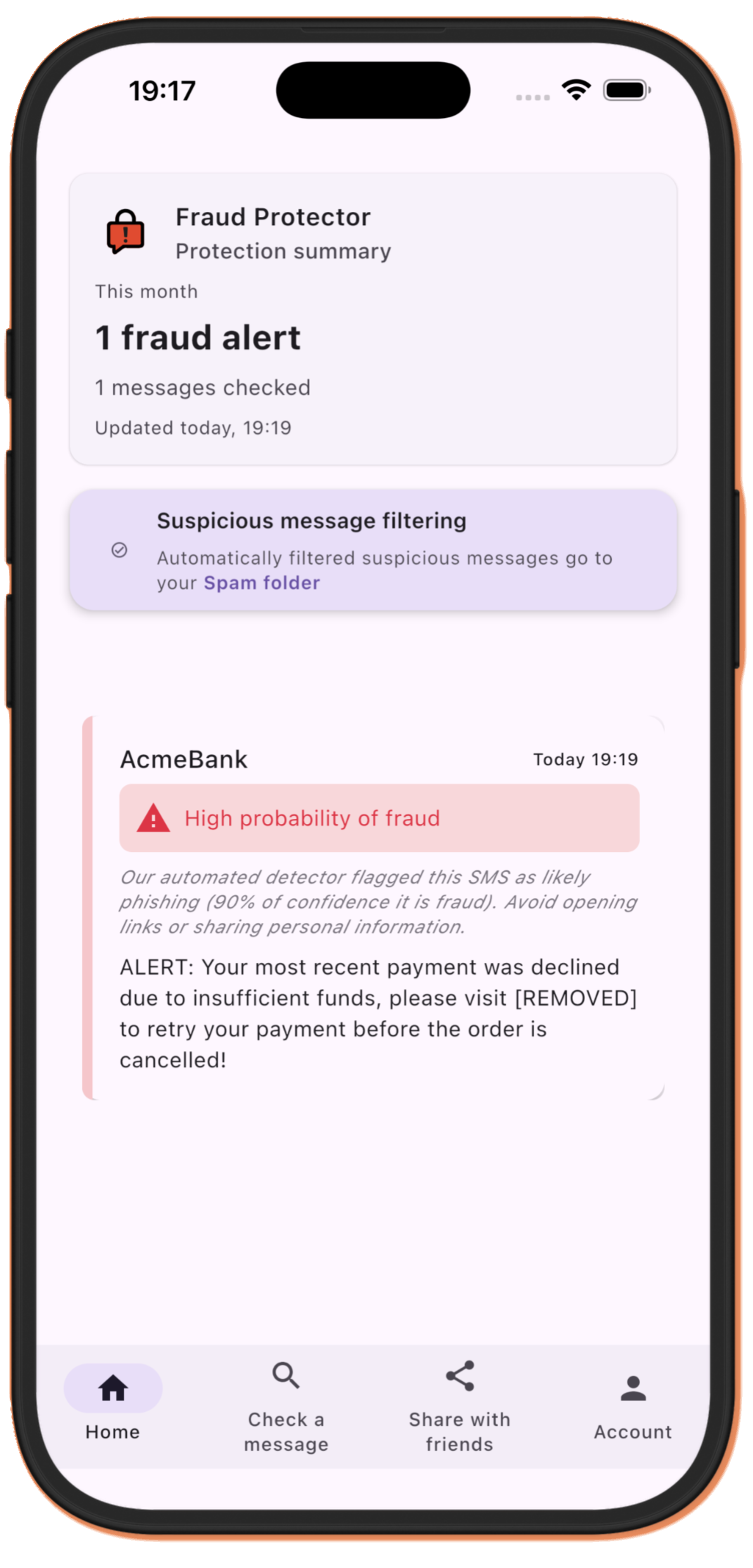 FraudProtector screenshot