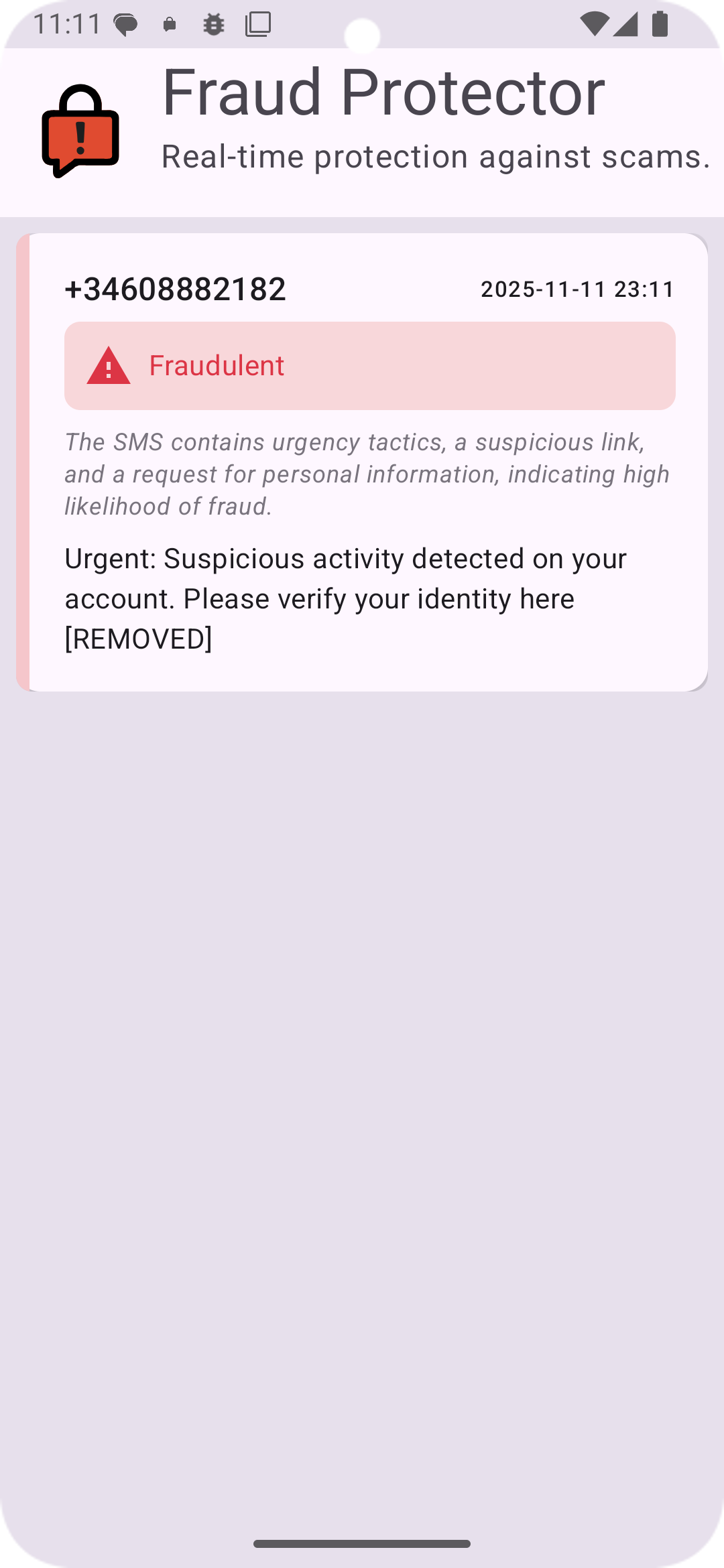 FraudProtector screenshot